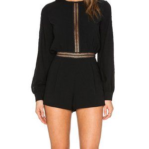 Endless Rose Long Sleeve Iva Romper with Cutouts